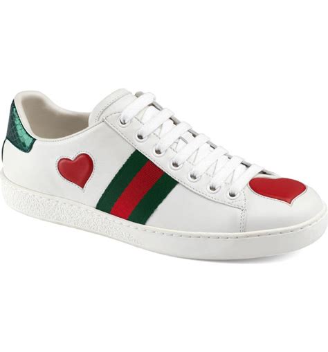 gucci ace heart shoes|gucci ace sneakers women's sale.